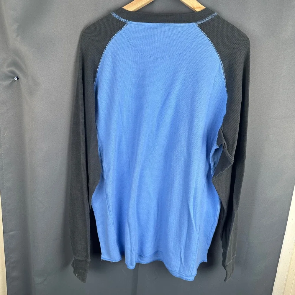 Nike UNC Tar Heels Men XL Waffle Knit Raglan Long Sleeve Shirt Blue Grey